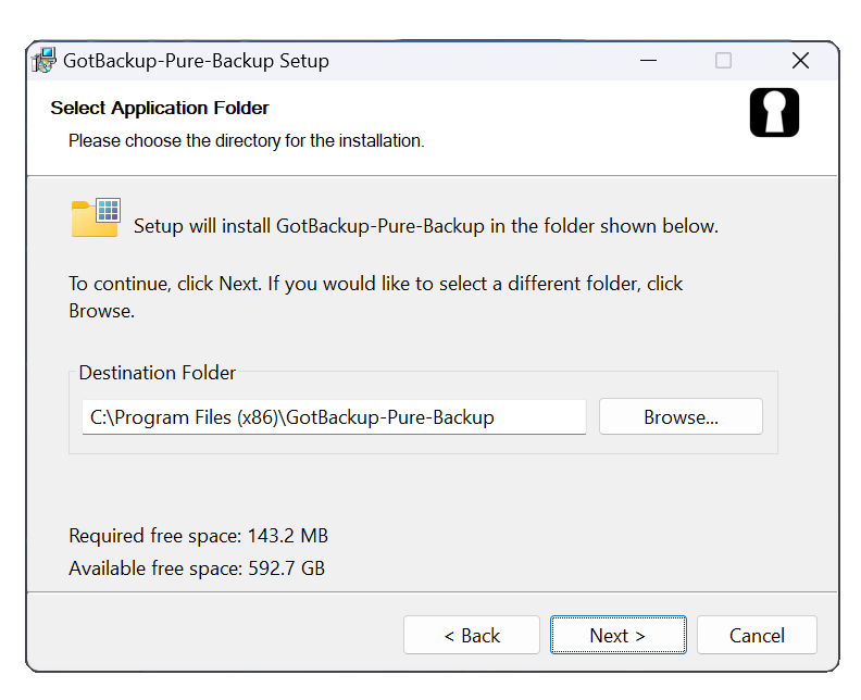 Gotbackup installer do its job